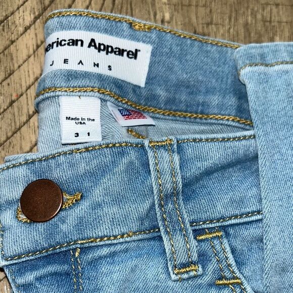 🇺🇸 American Apparel Women's 5 pockets Skinny Faded Jeans 👖 Made in USA 🇺🇸 - Picture 7 of 17